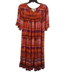 Winlar Boho Hippie‎ Short Sleeve Tiered Lightweight Size 2X